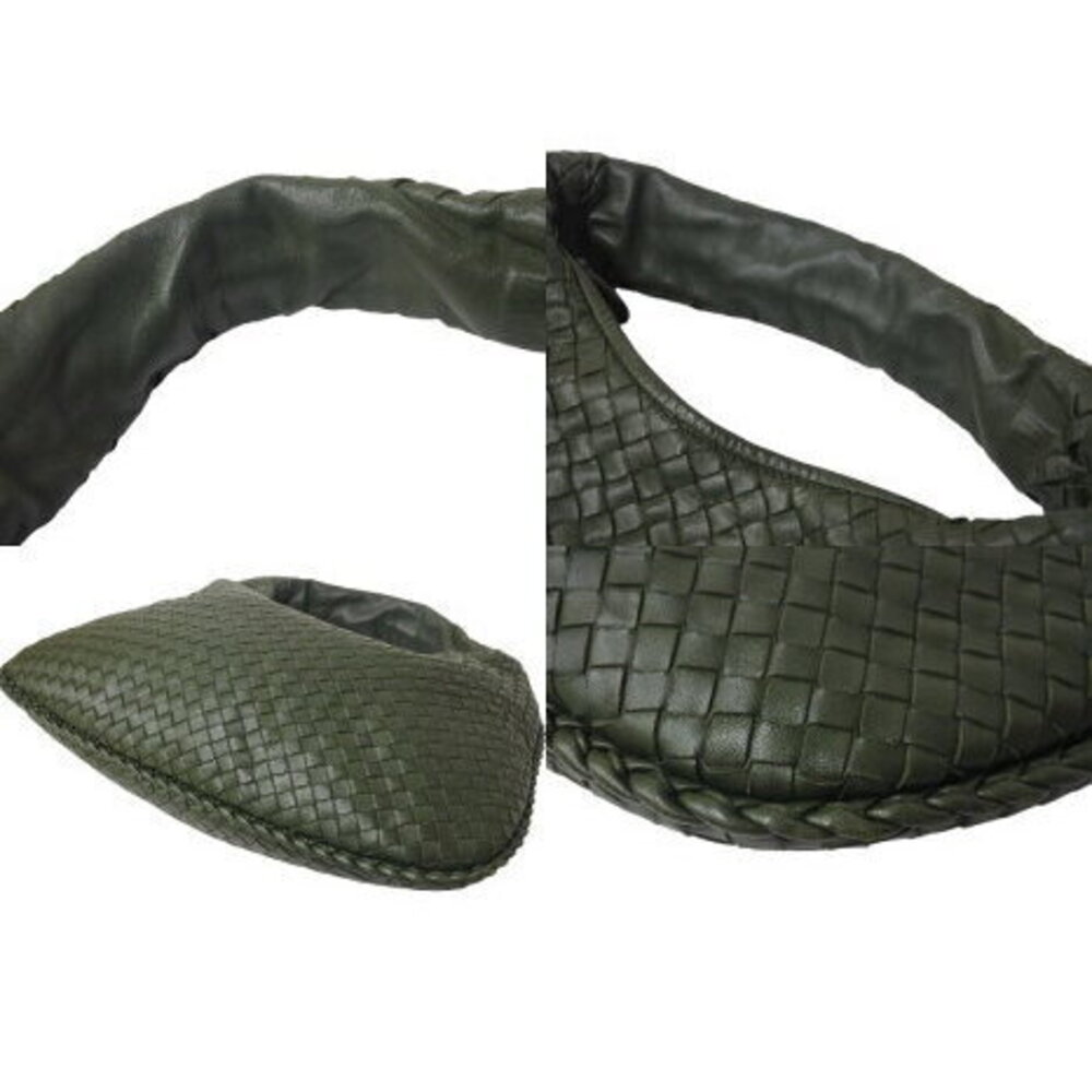 BOTTEGA VENETA Intrecciato Hobo Hobo Shoulder Bag Green Leather - Picture 6 of 8